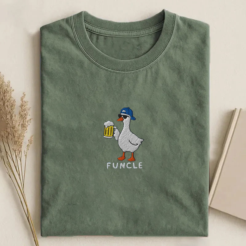 Embroidered Funny Uncle T-shirt