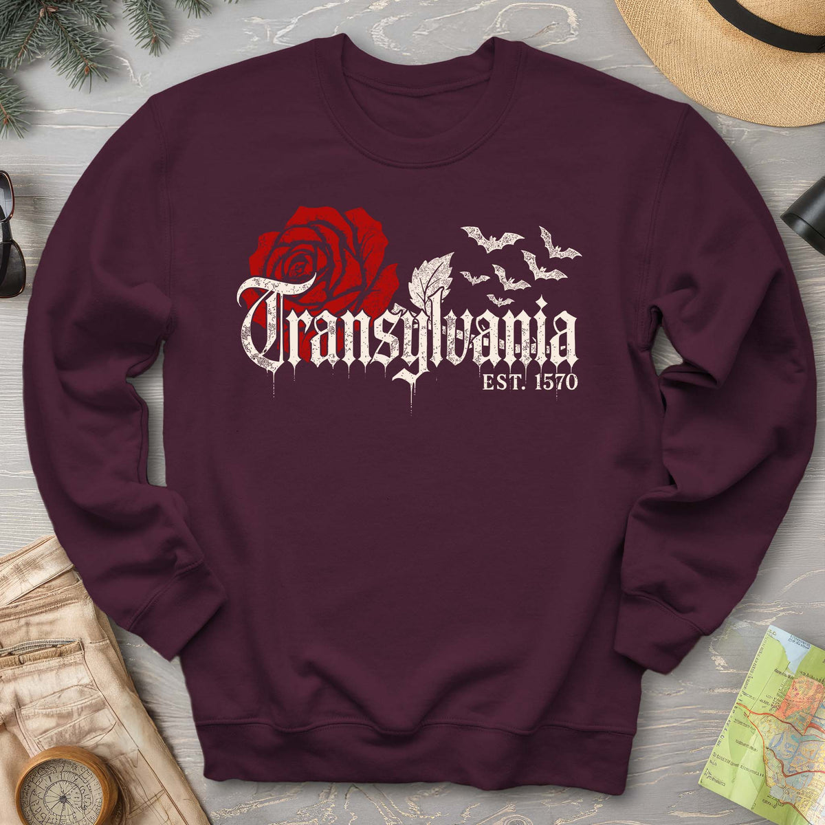 Transylvania Gothic Rose Sweatshirt