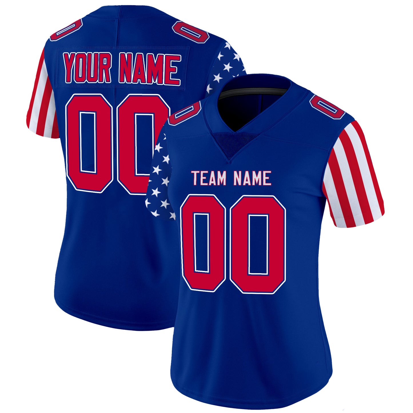 Royal Red American Style Custom Football Jersey