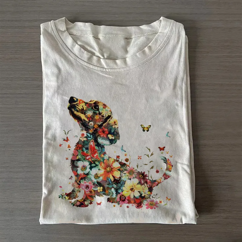Floral Dachshund T-shirt
