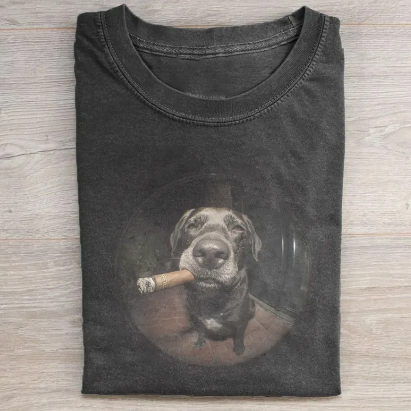 Funny Smoking Dog T-shirt