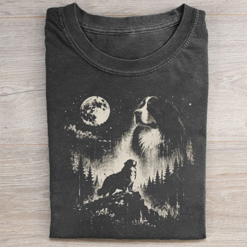 Bernese Dog Moon T-shirt