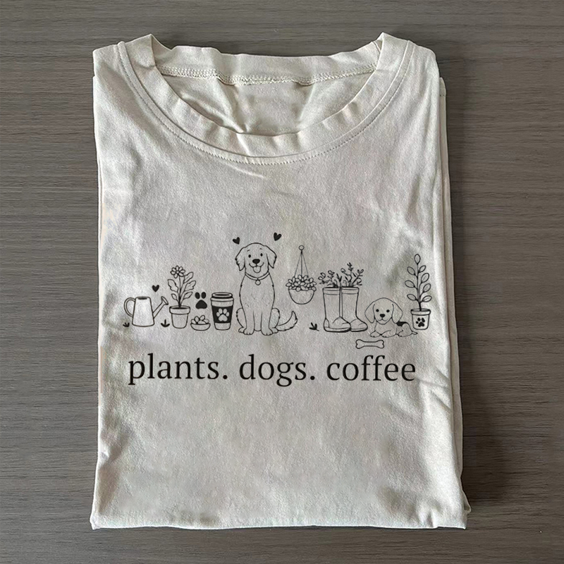 Plant and Dog Lover T-shirt