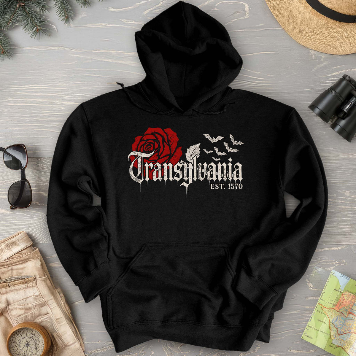 Transylvania Gothic Rose Hoodie