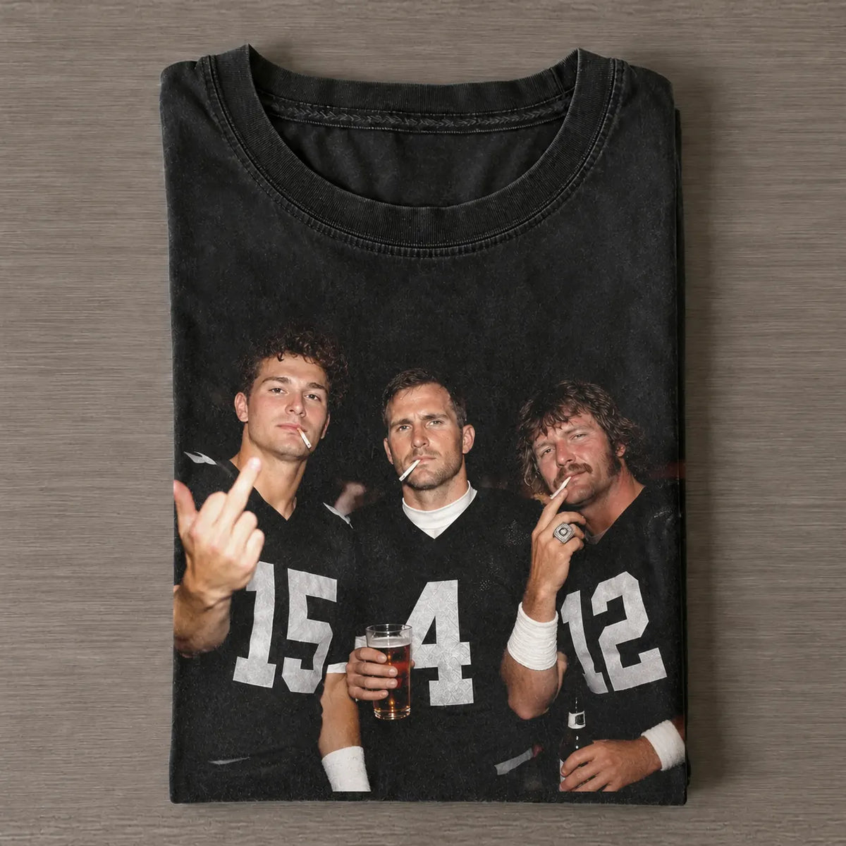 FM15 & Derek Carr4 & Ken Stabler12 Raiders Football Tee