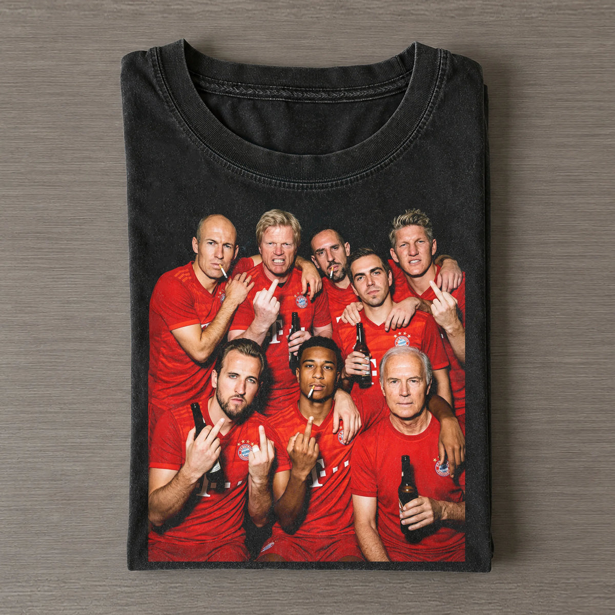 HK & MO & Beckenbauer & Robben & Kahn & Rib¨¦ry & Lahm & Schweinsteiger Bayern Soccer T-shirt