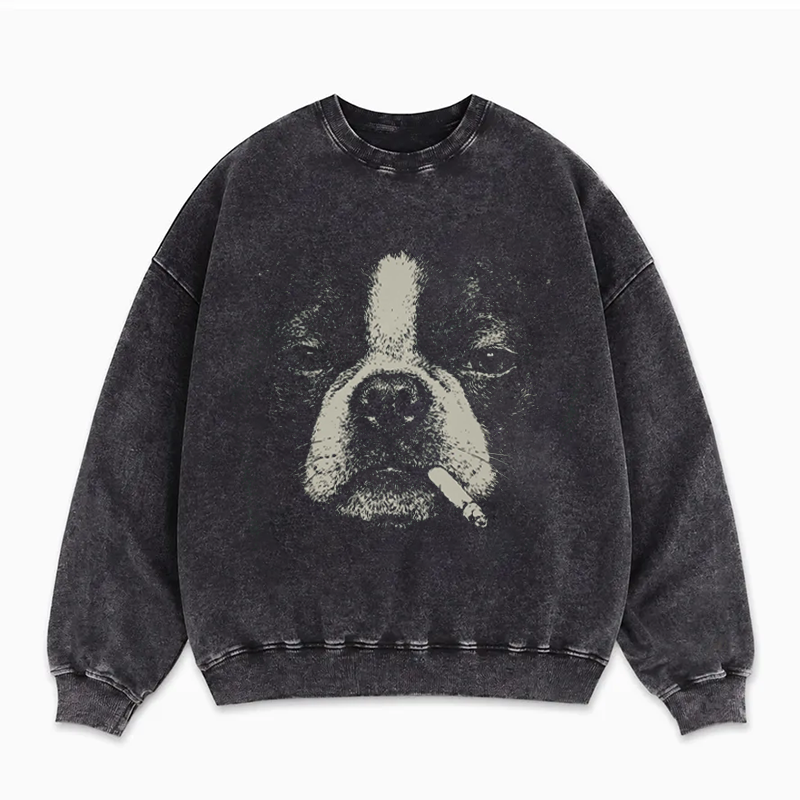 Smoking Boston Terrier Sweatshirt