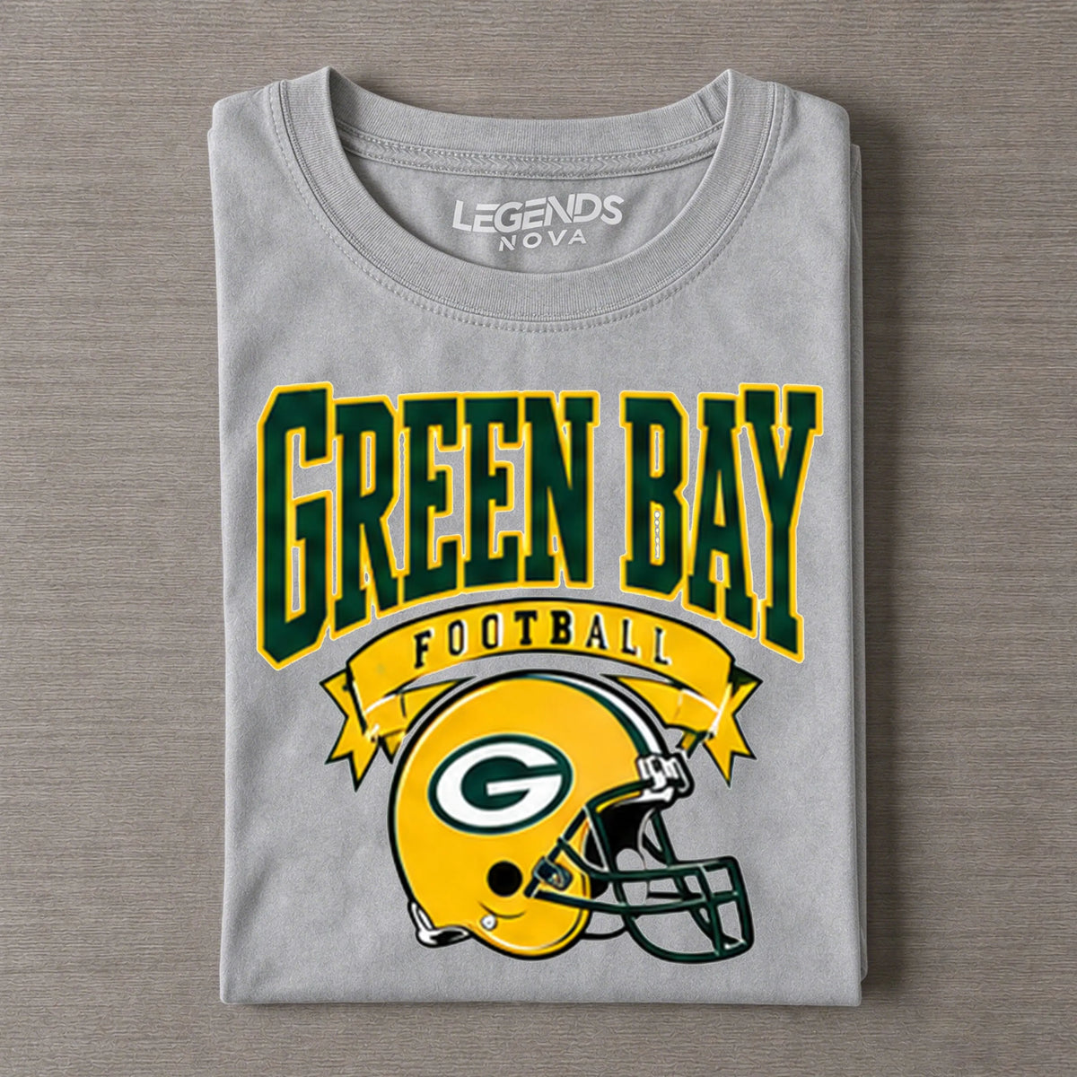 Green Bay Vintage Football Helmet Graphic Tee