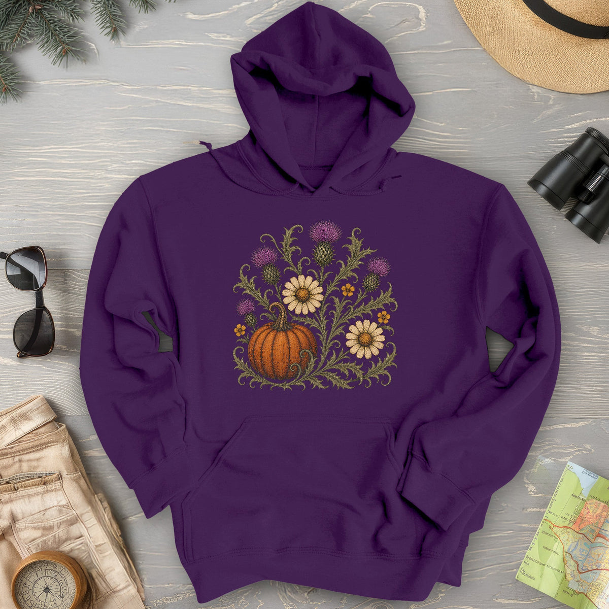 Pumpkin Thistles Hoodie