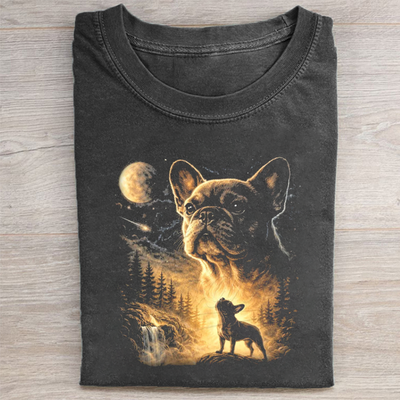 French Bulldog Howling To The Moon T-shirt