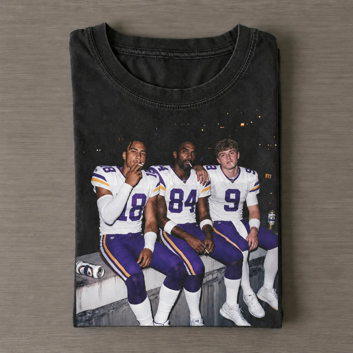 Justin Jefferson & Randy Moss & J.J. McCarthy Vikings Football Tee