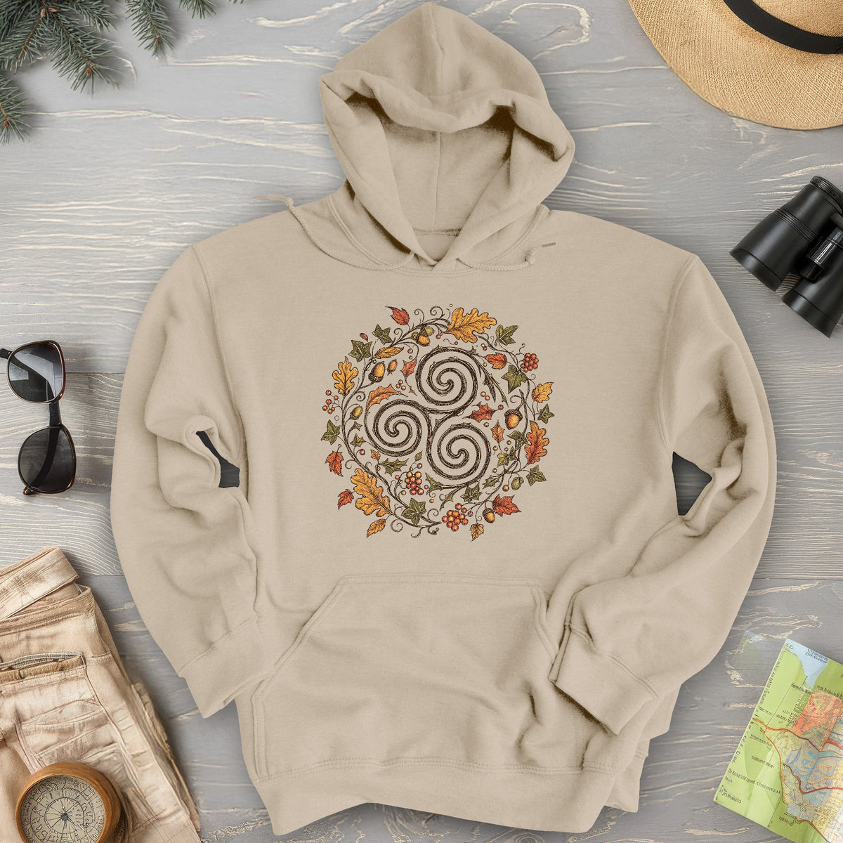 Celtic Autumn Spiral Hoodie