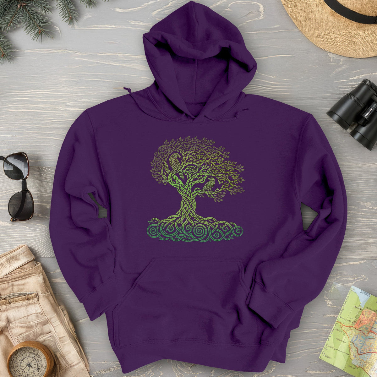 Celtic Raven Tree Hoodie