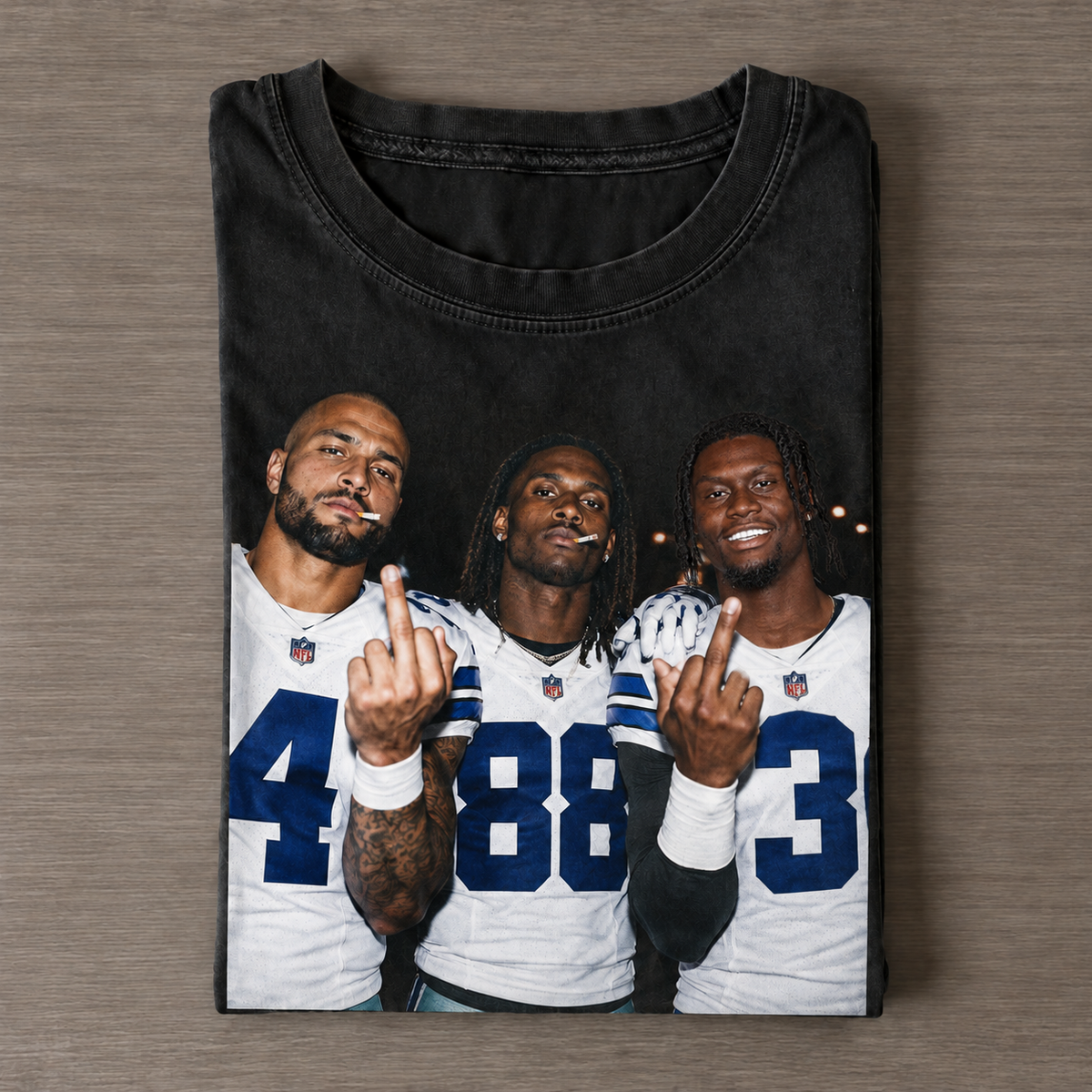 Dak #4 + Lamb #88 + Pickens #3 Cowboys Football T-shirt