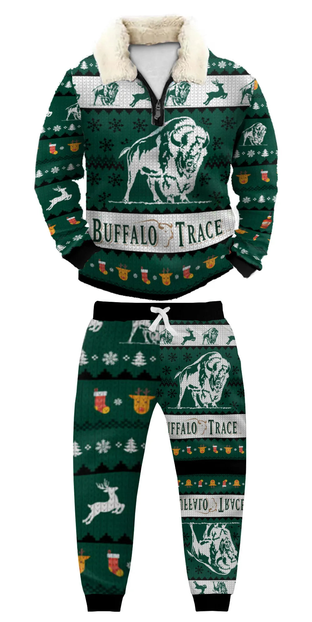 Ugly Quarter Zip Sweatshirt & Sweatpant Set 8288