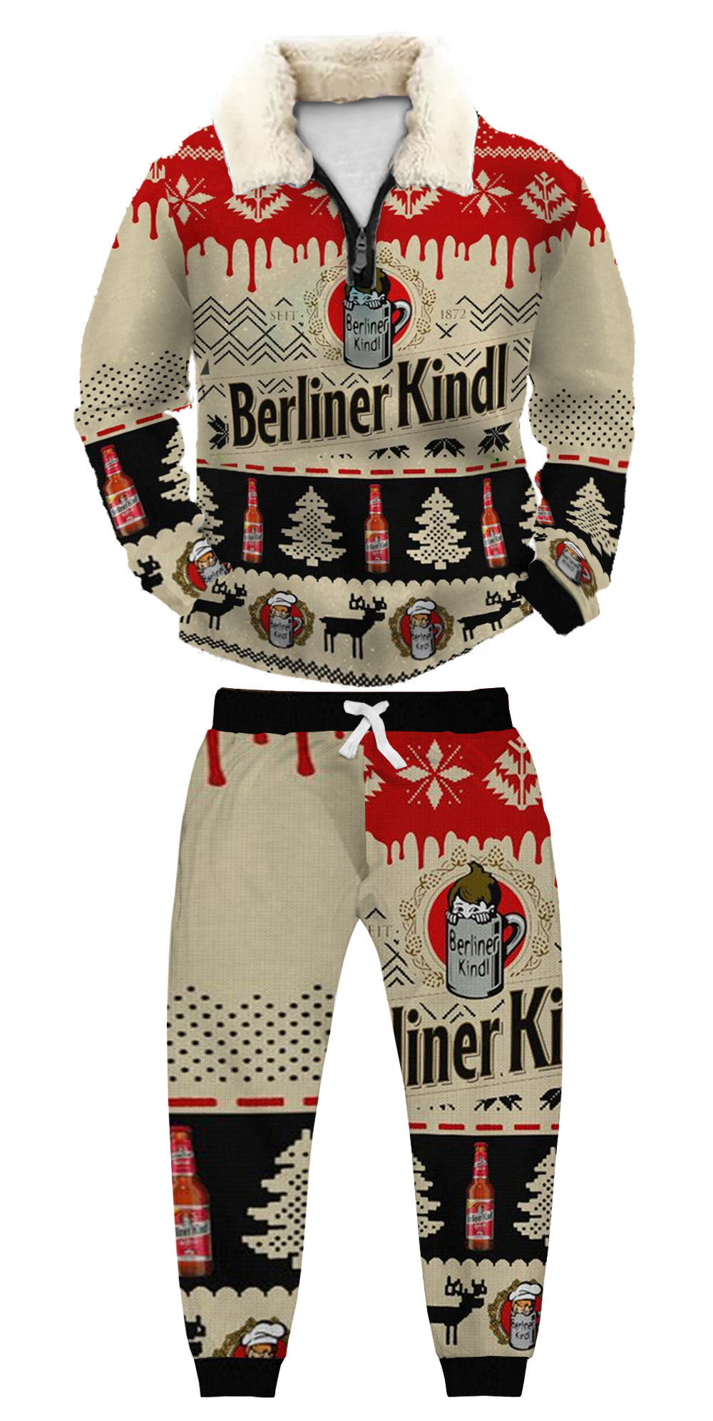 Ugly Quarter Zip Sweatshirt & Sweatpant Set 091d
