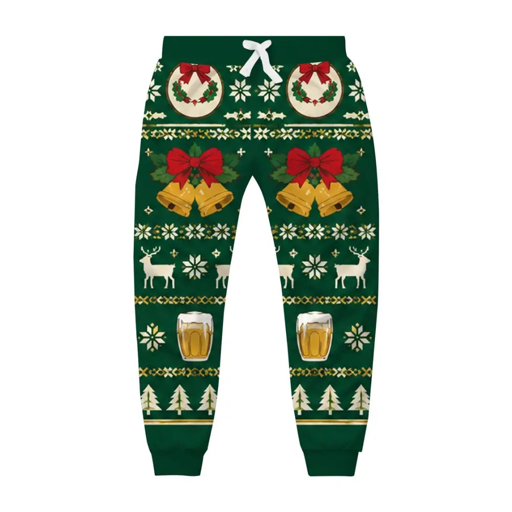 Beer Santa Ugly Quarter Zip Sweatshirt & Sweatpant Set
