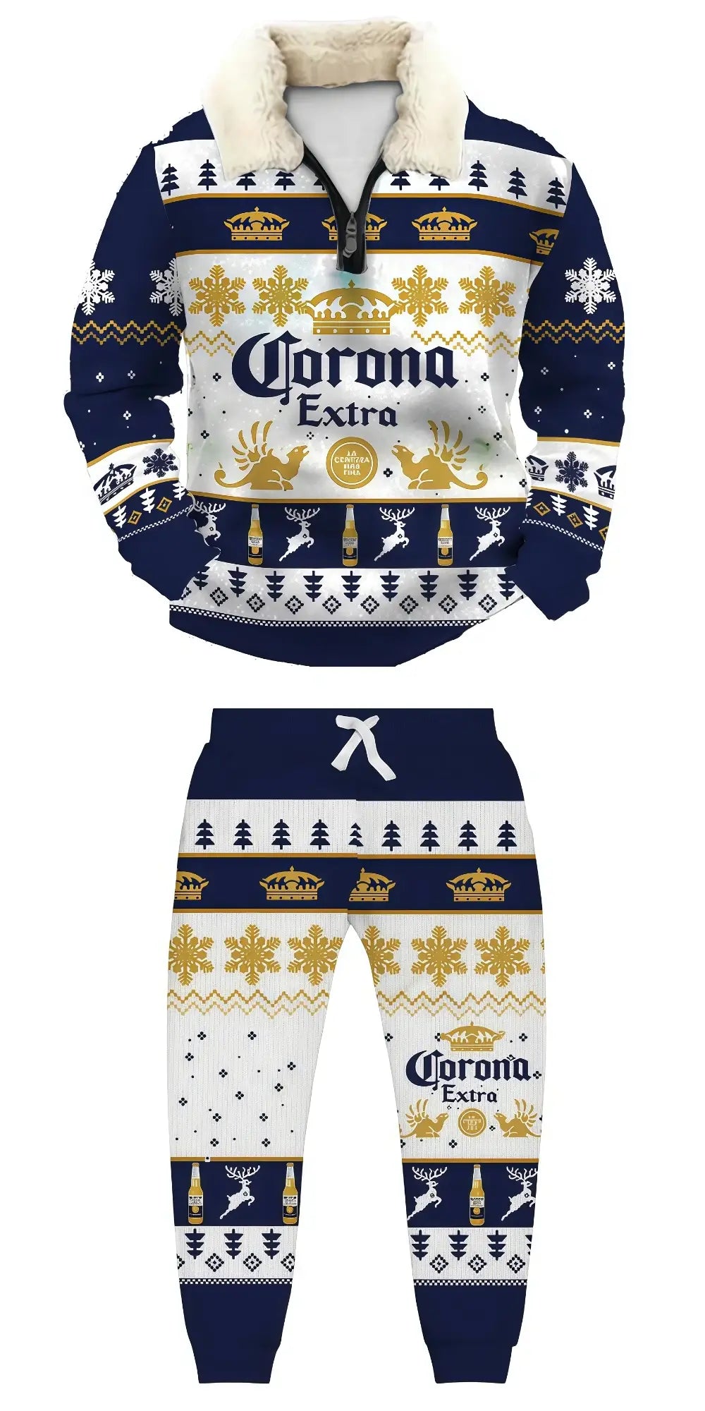 Beer Ugly Quarter Zip Sweatshirt & Sweatpant Set