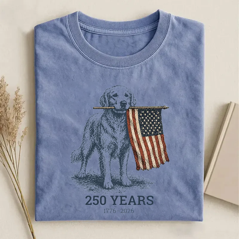 Golden Retriever Patriotic T-shirt