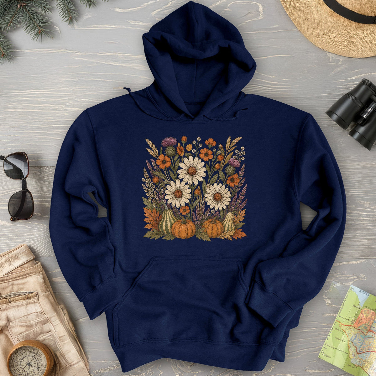 Pumpkin Florals Hoodie