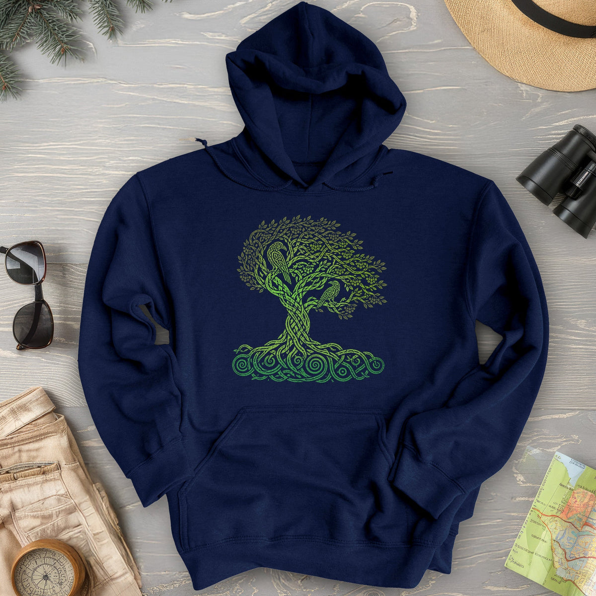 Celtic Raven Tree Hoodie