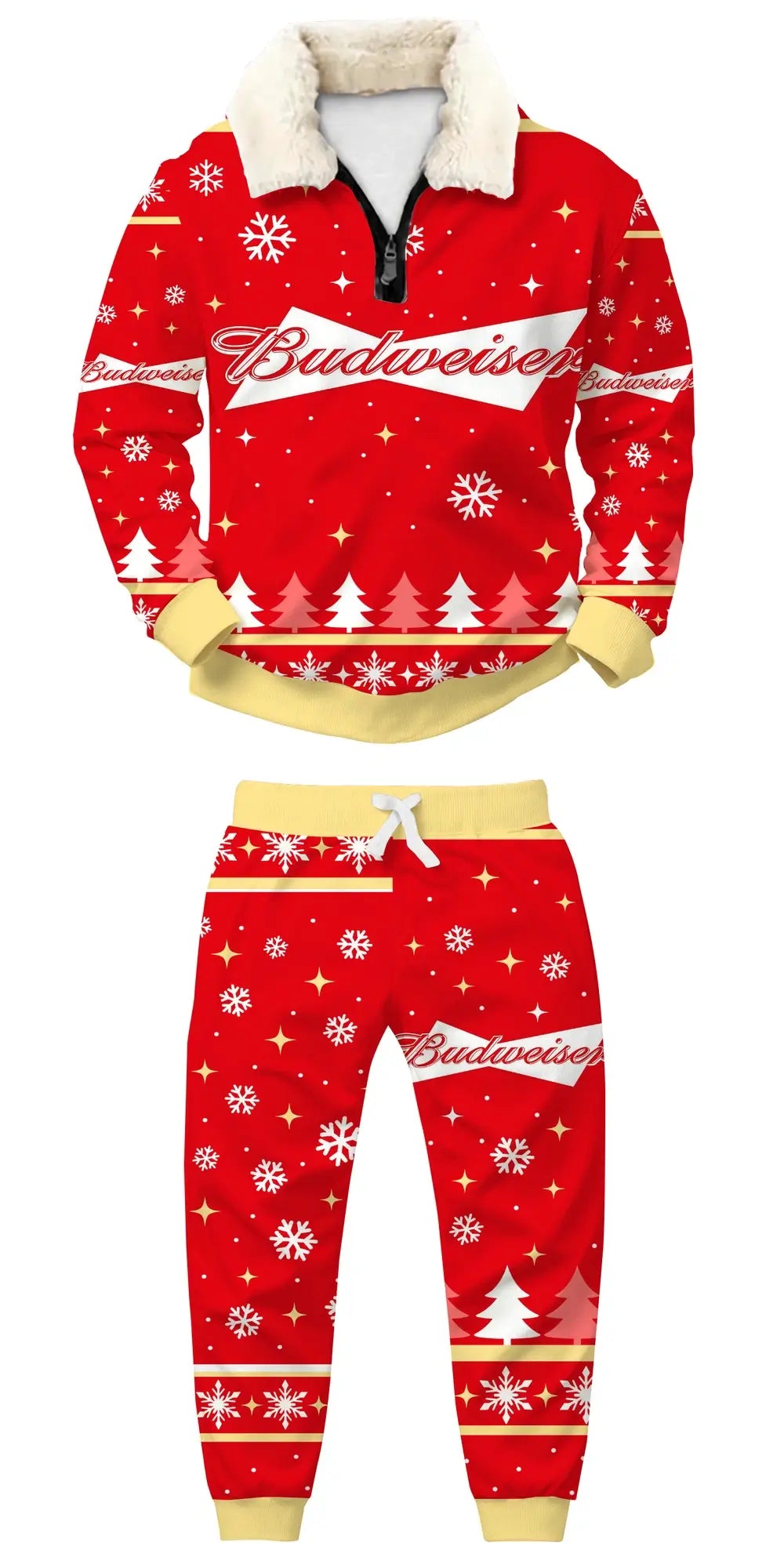 Crimson Brew Ugly Quarter Zip Sweatshirt & Sweatpant Set