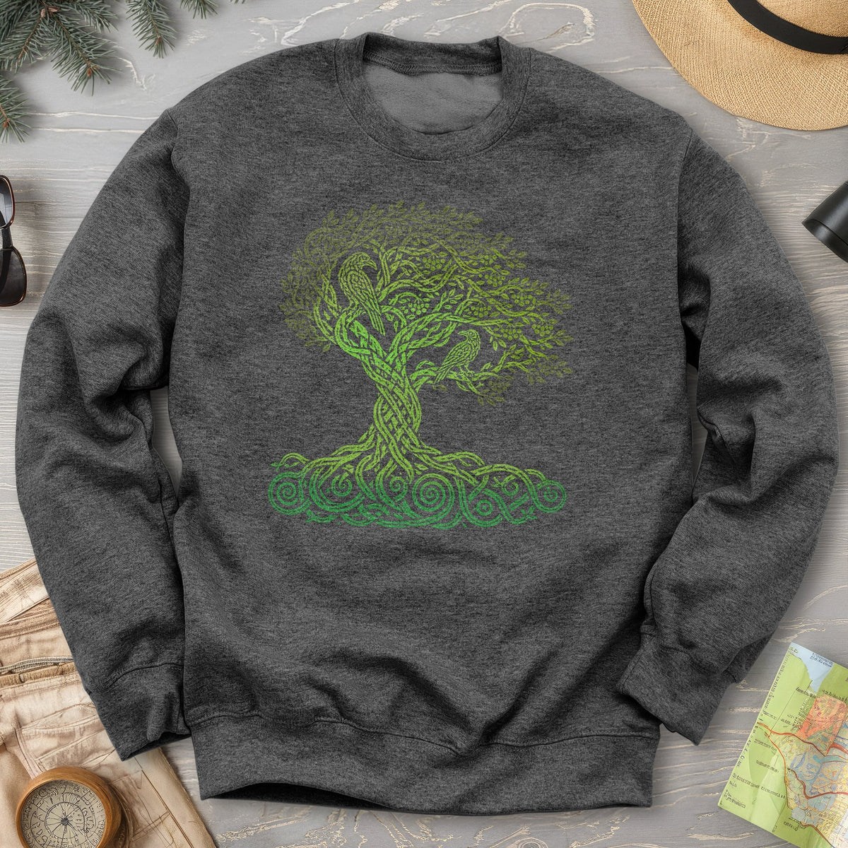 Celtic Raven Tree Sweatshirt