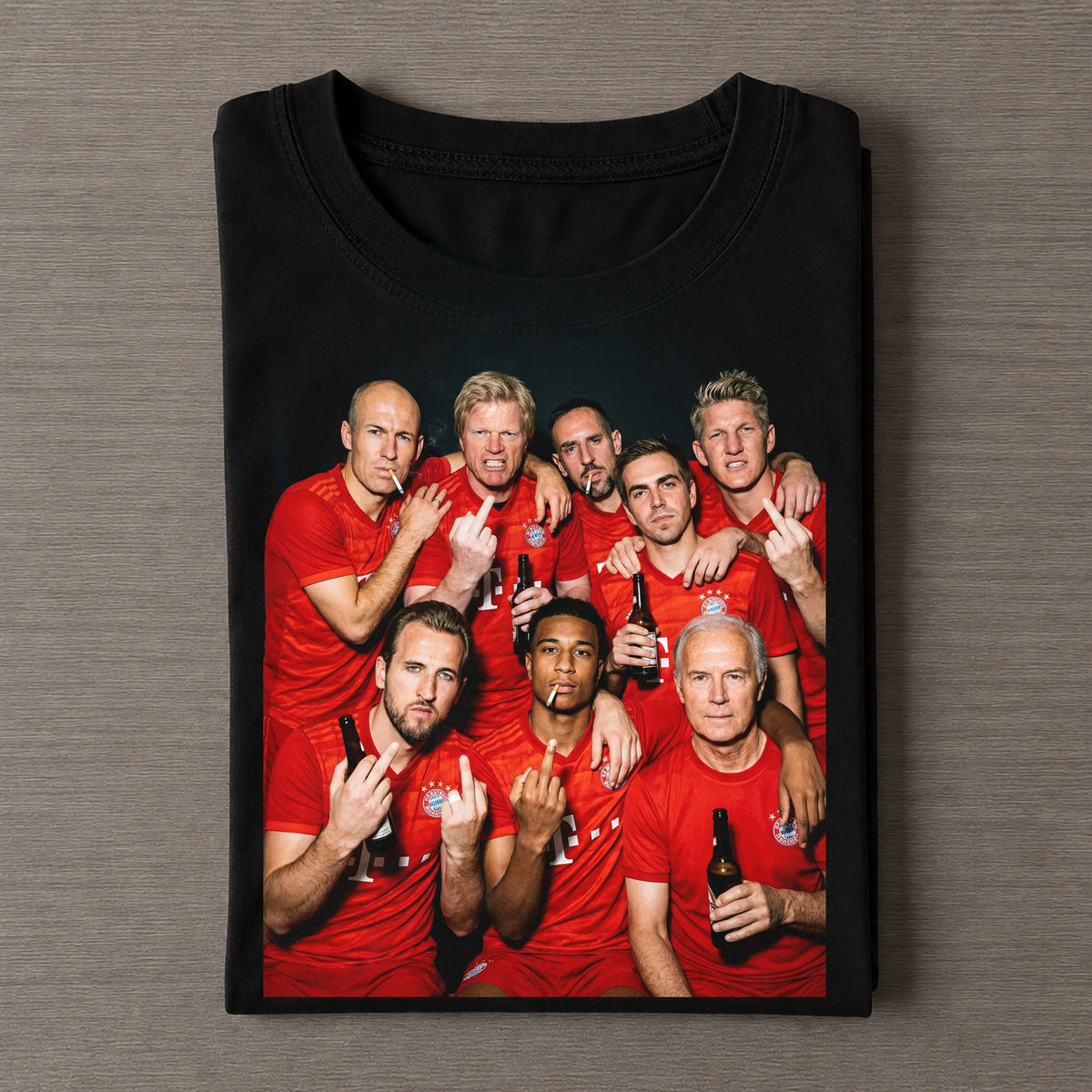 HK & MO & Beckenbauer & Robben & Kahn & Rib¨¦ry & Lahm & Schweinsteiger Bayern Soccer T-shirt