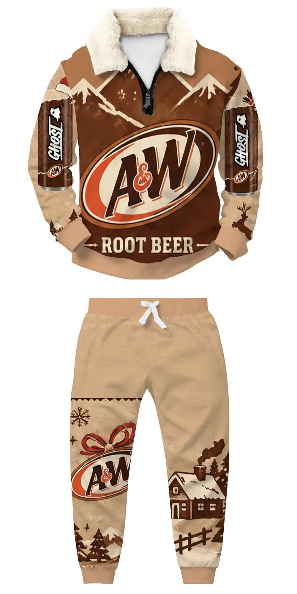Gaming Party Club Ugly Quarter Zip Sweatshirt & Sweatpant Set
