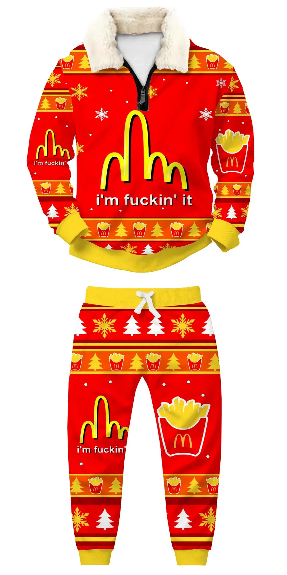 Golden Arches Ugly Quarter Zip Sweatshirt & Sweatpant Set