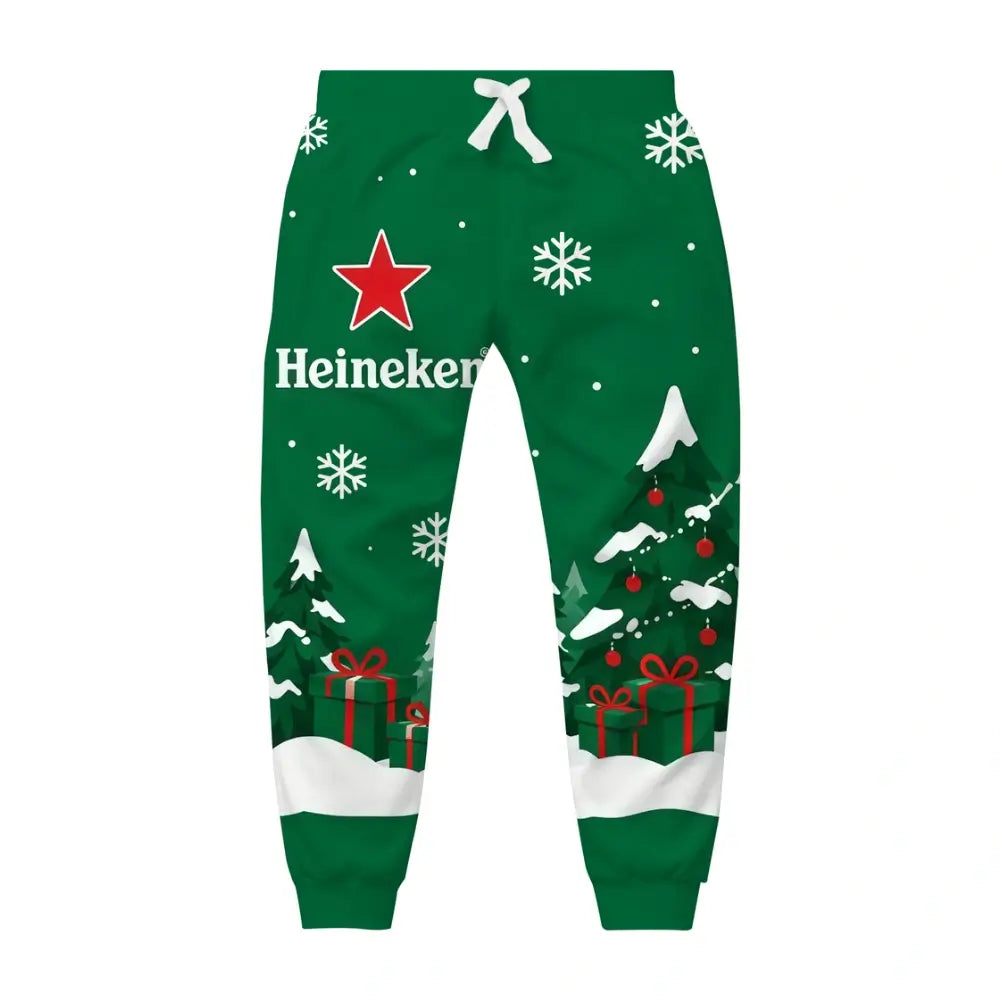 Green Santa Ugly Quarter Zip Sweatshirt & Sweatpant Set