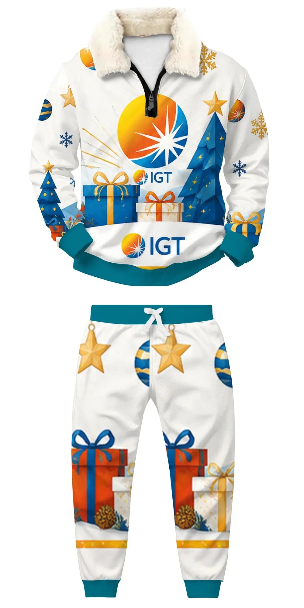 Happy Hour Society Ugly Quarter Zip Sweatshirt & Sweatpant Set
