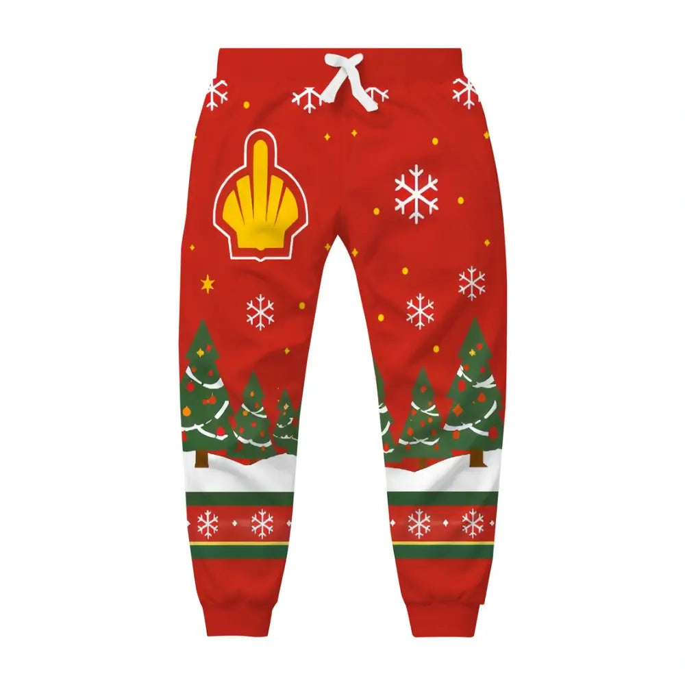 Holiday Flame Ugly Quarter Zip Sweatshirt & Sweatpant Set