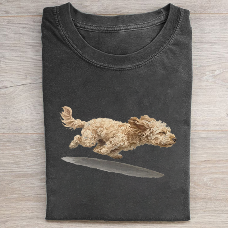 Running Cavapoo Dog Mom T-shirt