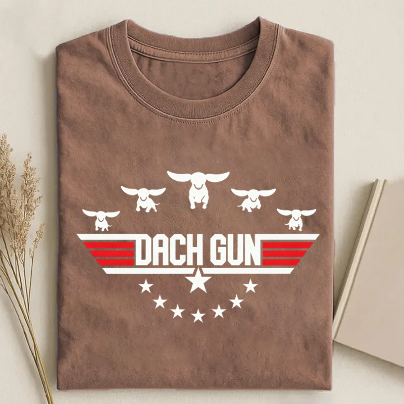 Dog Dachshund Top Dog Dach Gun T-shirt