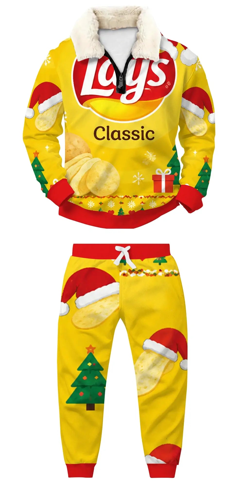 Messy Good Times Ugly Quarter Zip Sweatshirt & Sweatpant Set