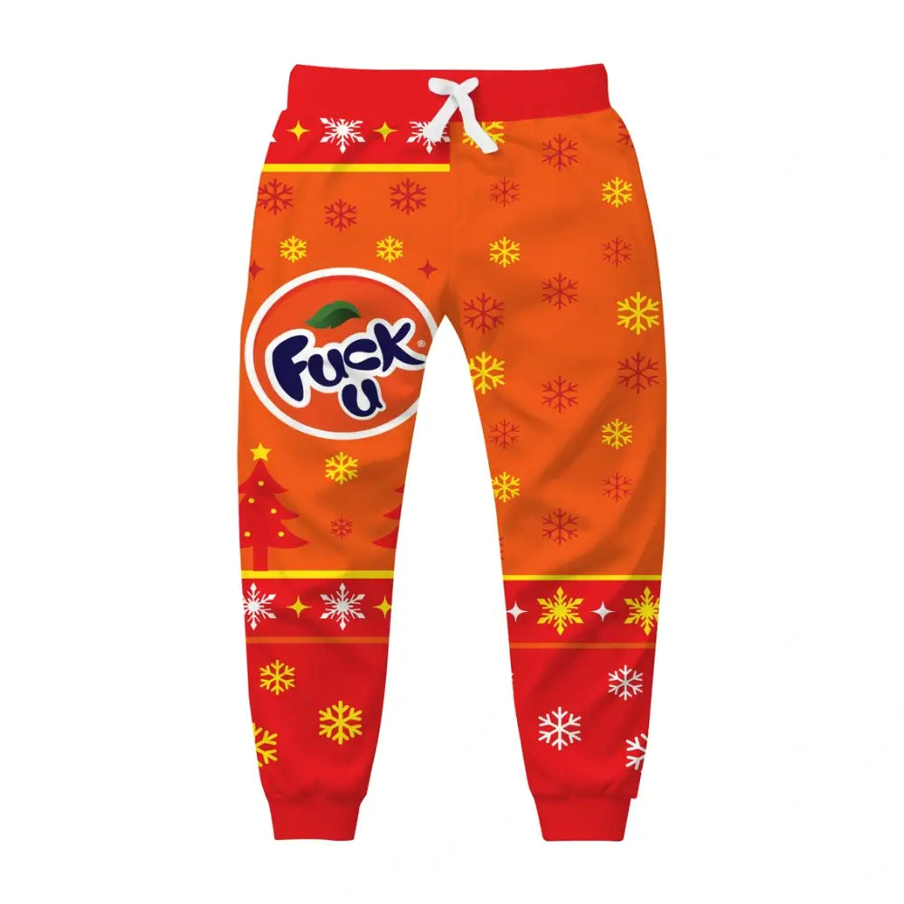 Orange Fizz Ugly Quarter Zip Sweatshirt & Sweatpant Set