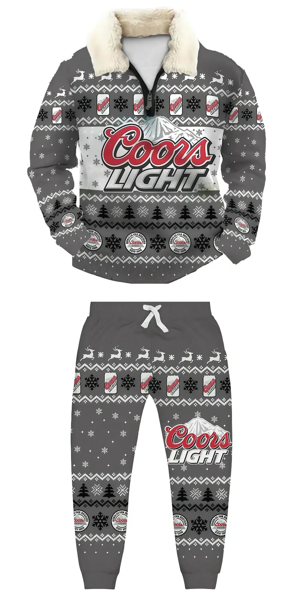Retro Ugly Quarter Zip Sweatshirt & Sweatpant Set