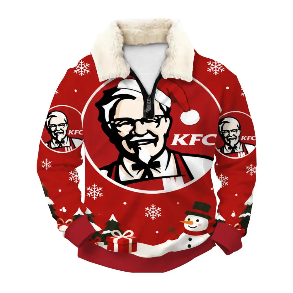 Santa Feast Ugly Quarter Zip Sweatshirt & Sweatpant Set