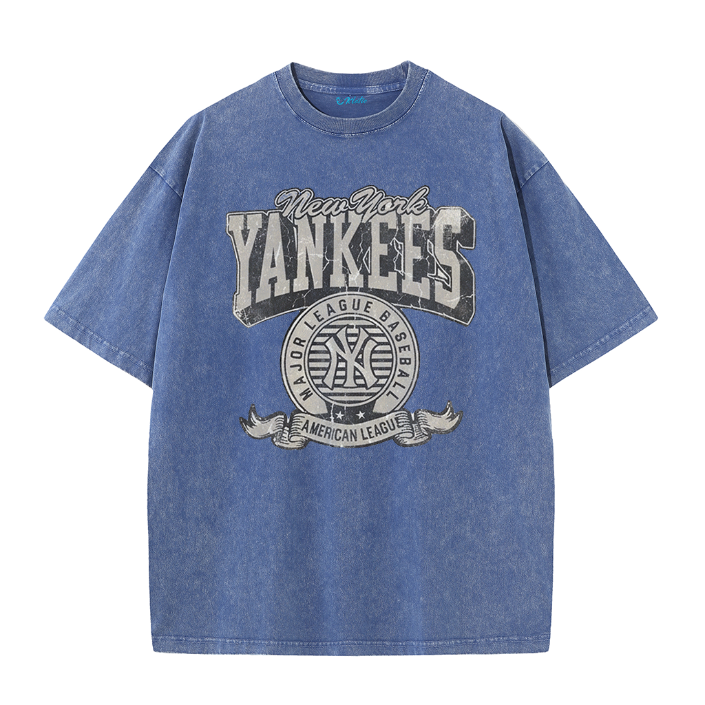 Vintage NY Style American League Retro Baseball Streetwear Tee