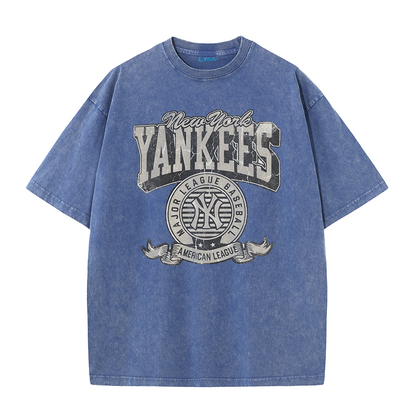 Vintage NY Style American League Retro Baseball Streetwear Tee