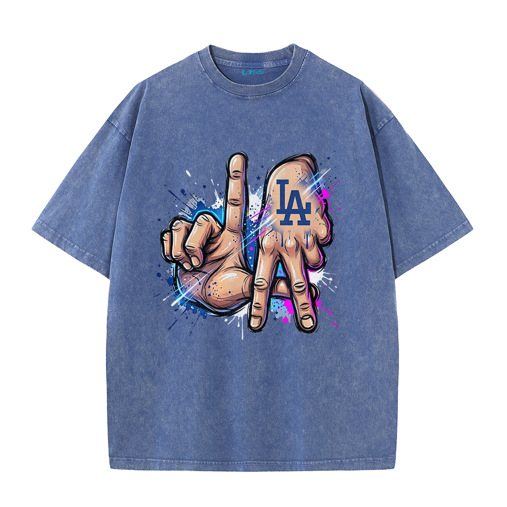 LA Gesture Graffiti Style Graphic T-Shirt