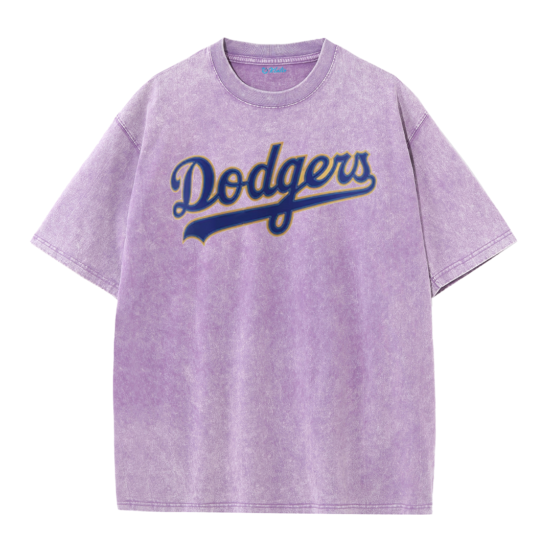 Vintage Los Angeles Baseball Script Graphic T-Shirt – Washed Streetwear Tee