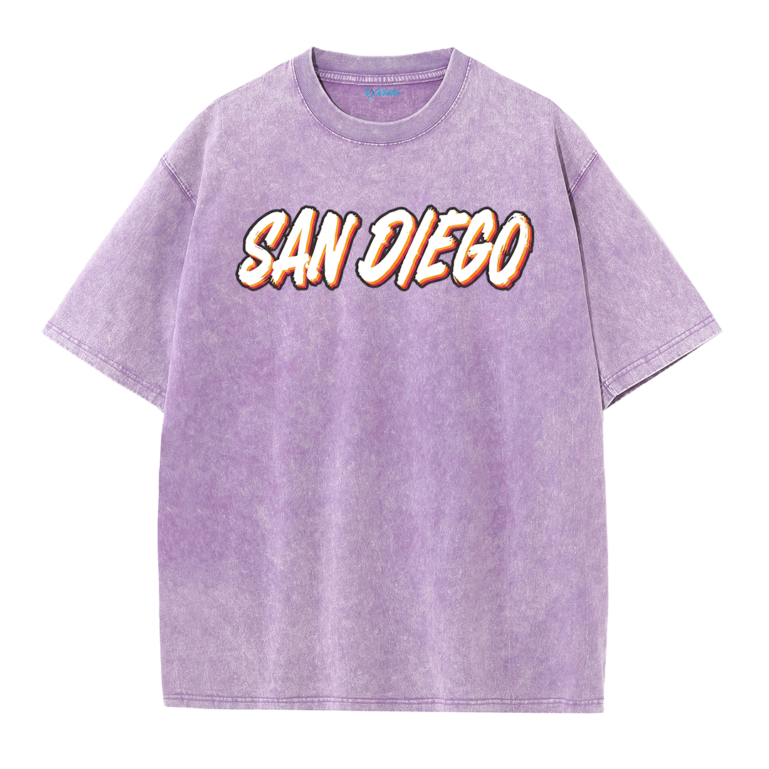San Diego Skull Rose Graphic T Shirt