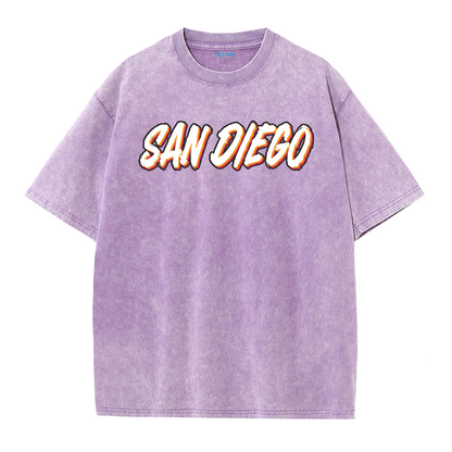 San Diego Skull Rose Graphic T Shirt