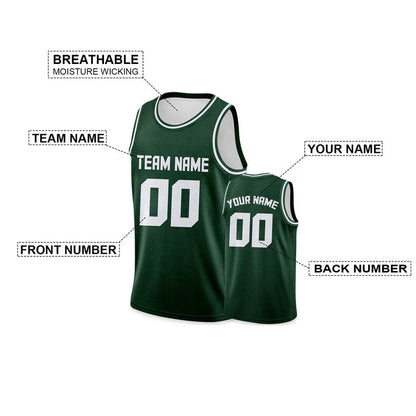 Custom Kelly Green White Authentic Basketball Jersey