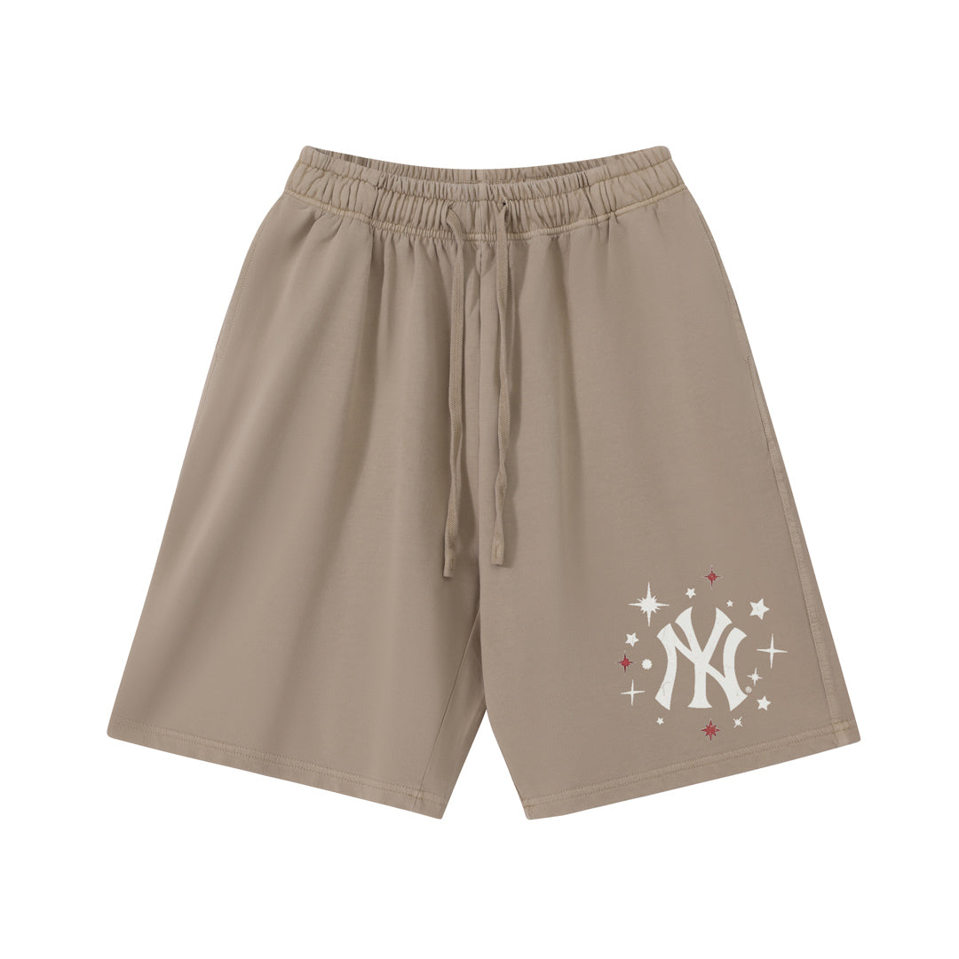 New York Night Star Graphic Athletic Shorts