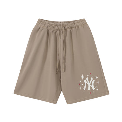 New York Night Star Graphic Athletic Shorts