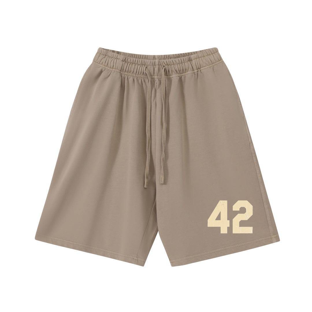 Classic 42 Number Print Casual Street Shorts