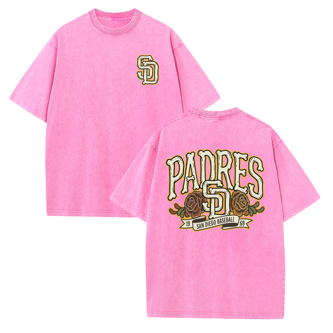 San Diego Vintage Crest Baseball Style T Shirt
